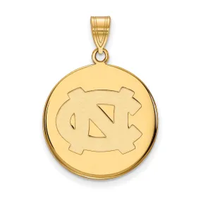 10k Yellow Gold North Carolina Large Disc Pendant