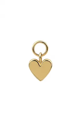 14 Real Solid Gold Everyday Minimalist Small Modern Trendy Dangle Boho Heart Hoop Earring Charm