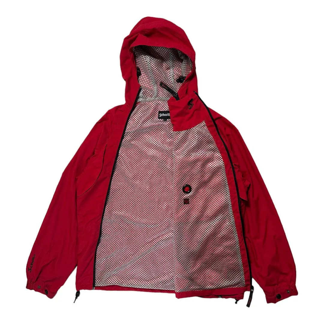 2000s Schott NYC Asymmetrical Red Zip Jacket