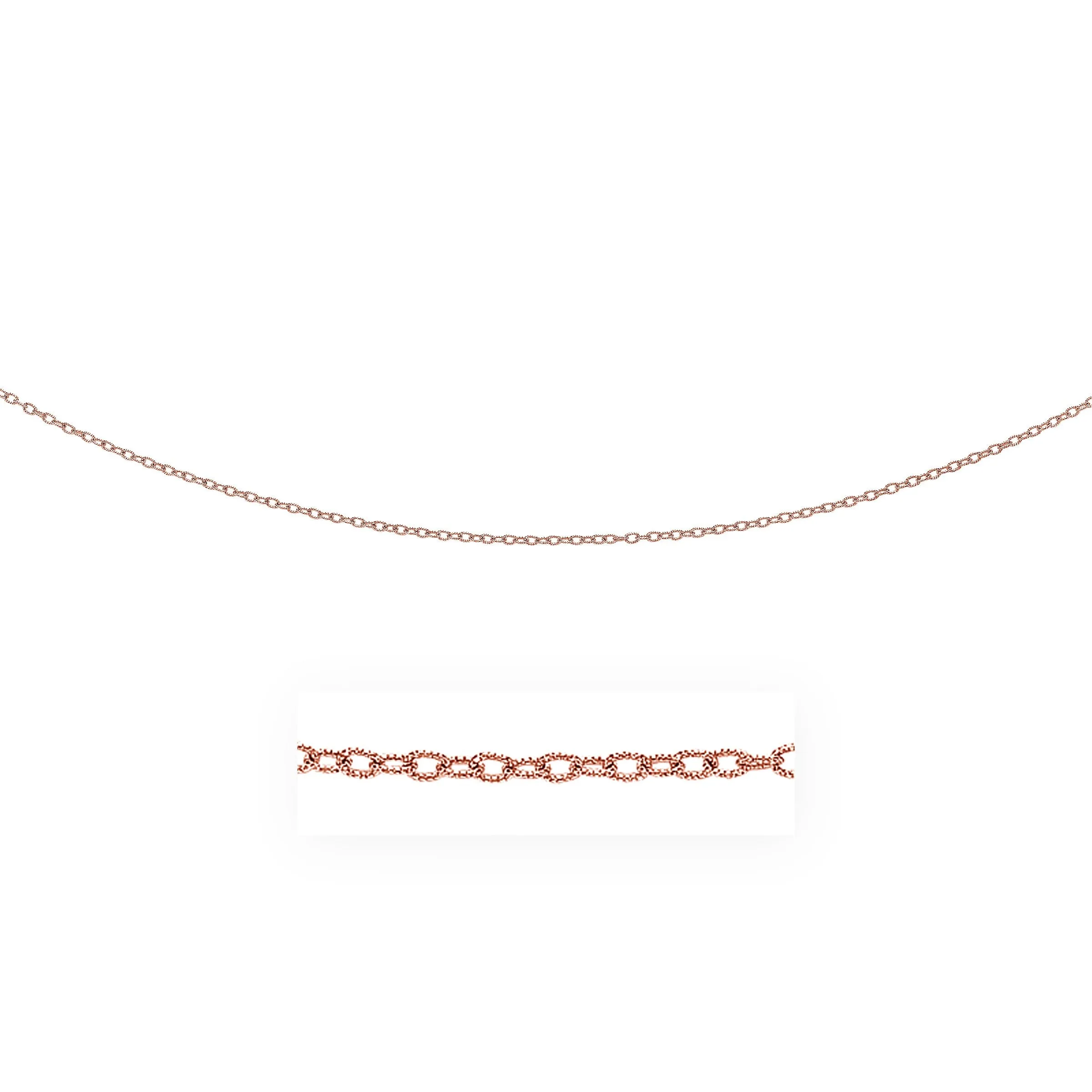 2.5mm 14k Rose Gold Pendant Chain with Textured Links-rx47480-16