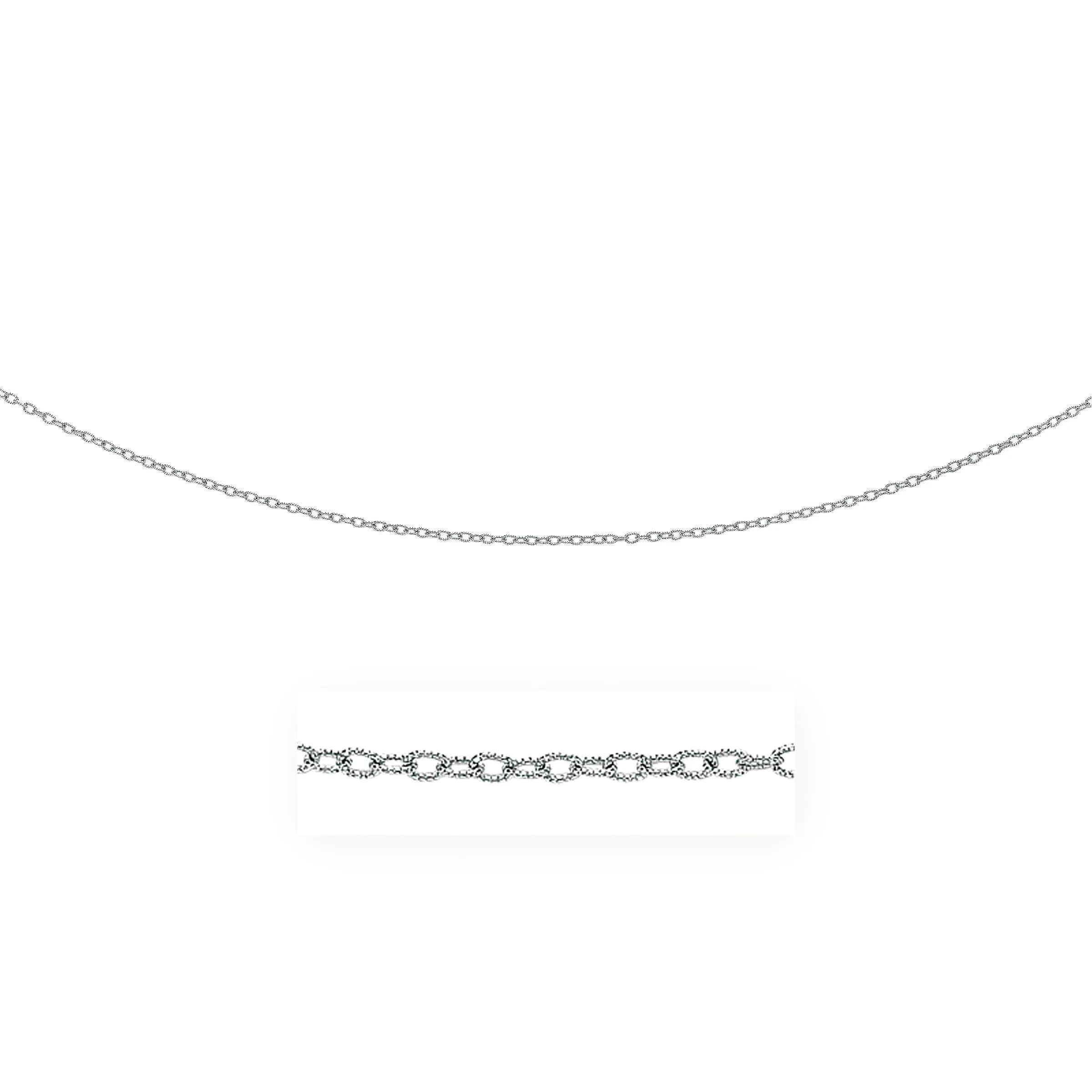 2.5mm 14k White Gold Pendant Chain with Textured Links-rx46369-16