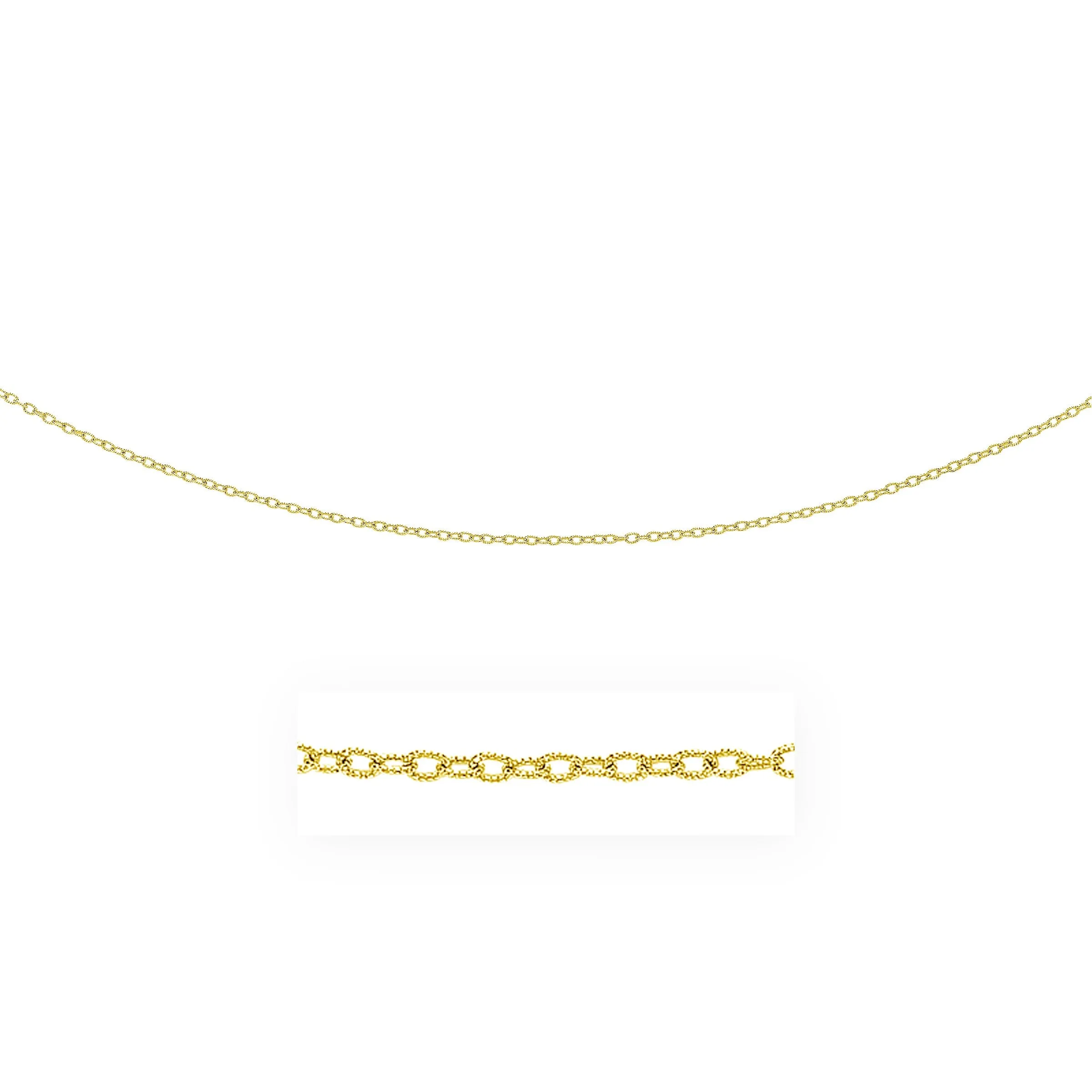 2.5mm 14k Yellow Gold Pendant Chain with Textured Links-rx62477-16