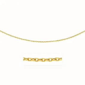 3.5mm 14k Yellow Gold Pendant Chain with Textured Links-rx01856-16