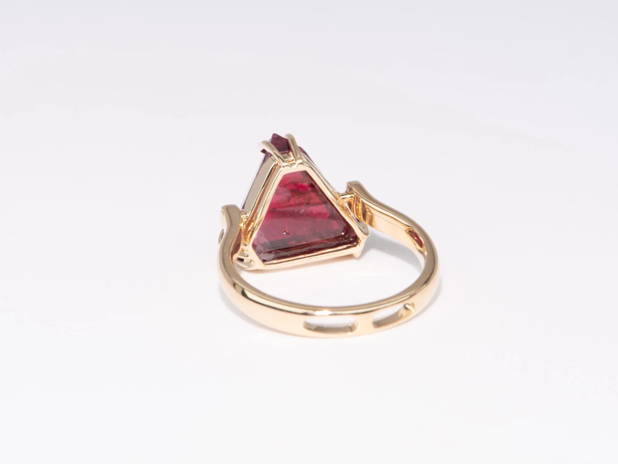 6.21ct Myanmar Red Spinel Octahedral Crystal Ring Convert to Pendant 14K Gold R6657