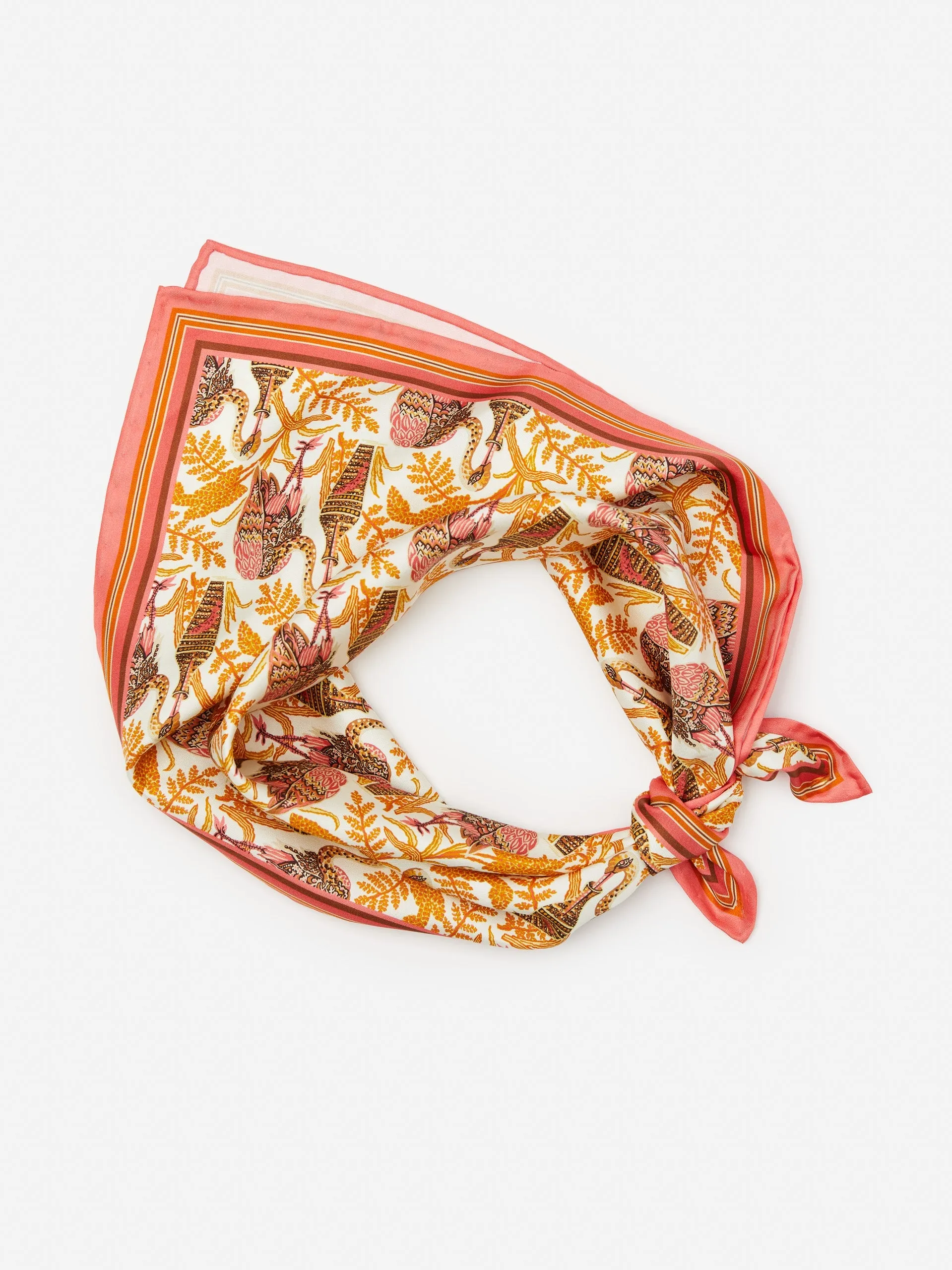 Amoura Silk Scarf in Rare Bird Square