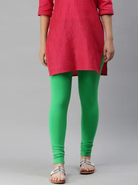 Ankle Length Leggings Cotton-Parrot Green