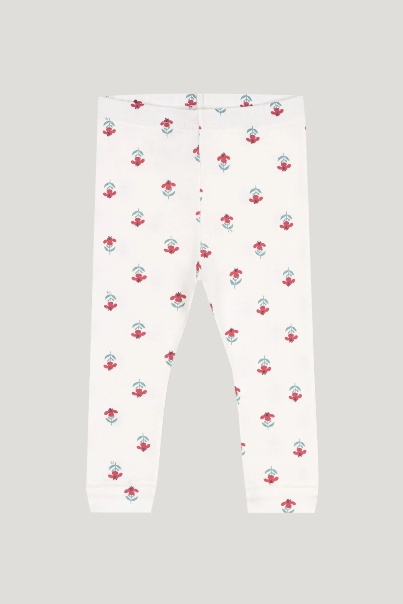 Baby Girl's White Faptiser Flower Leggings