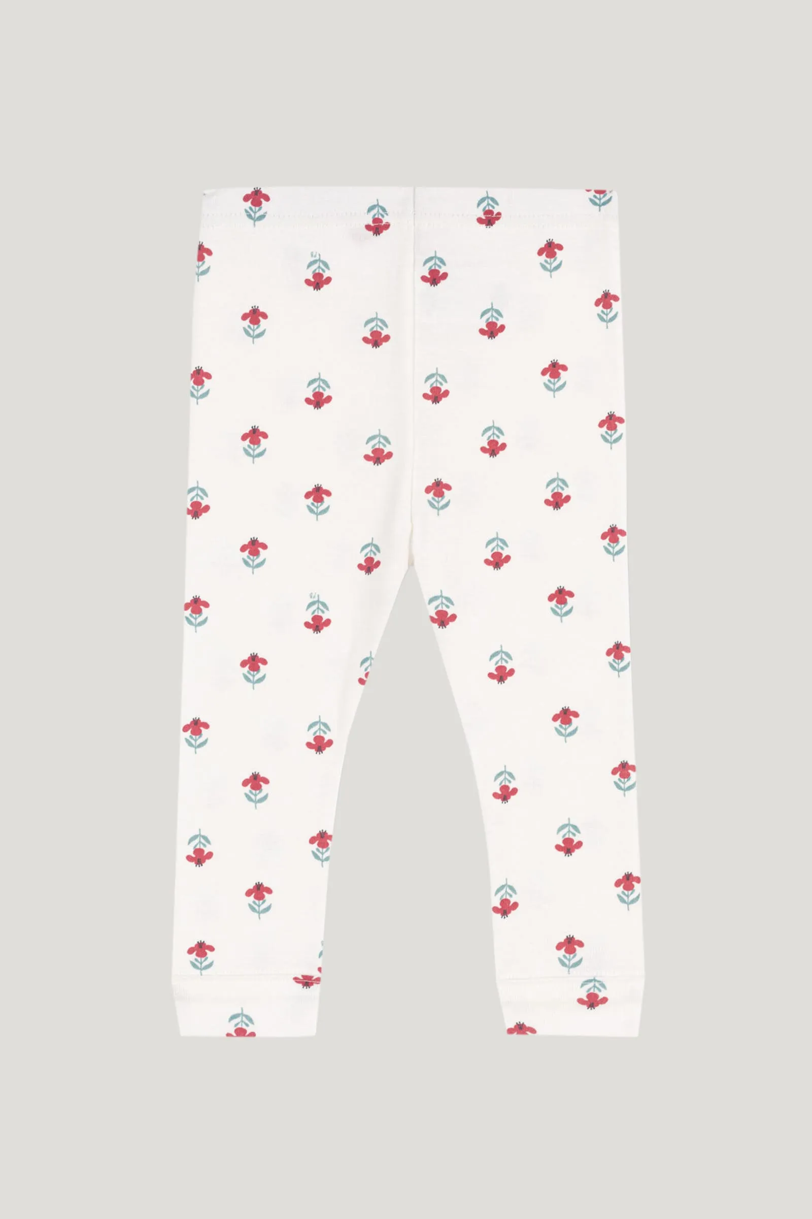 Baby Girl's White Faptiser Flower Leggings