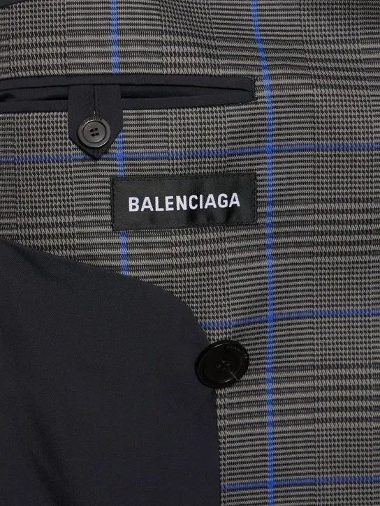 Balenciaga   Oversized long cotton blend coat 