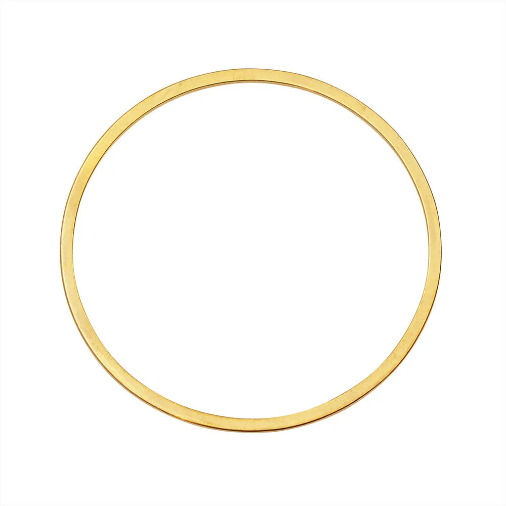 Beadable Open Frame Link, Circle 35mm, Gold Tone (4 Pieces)