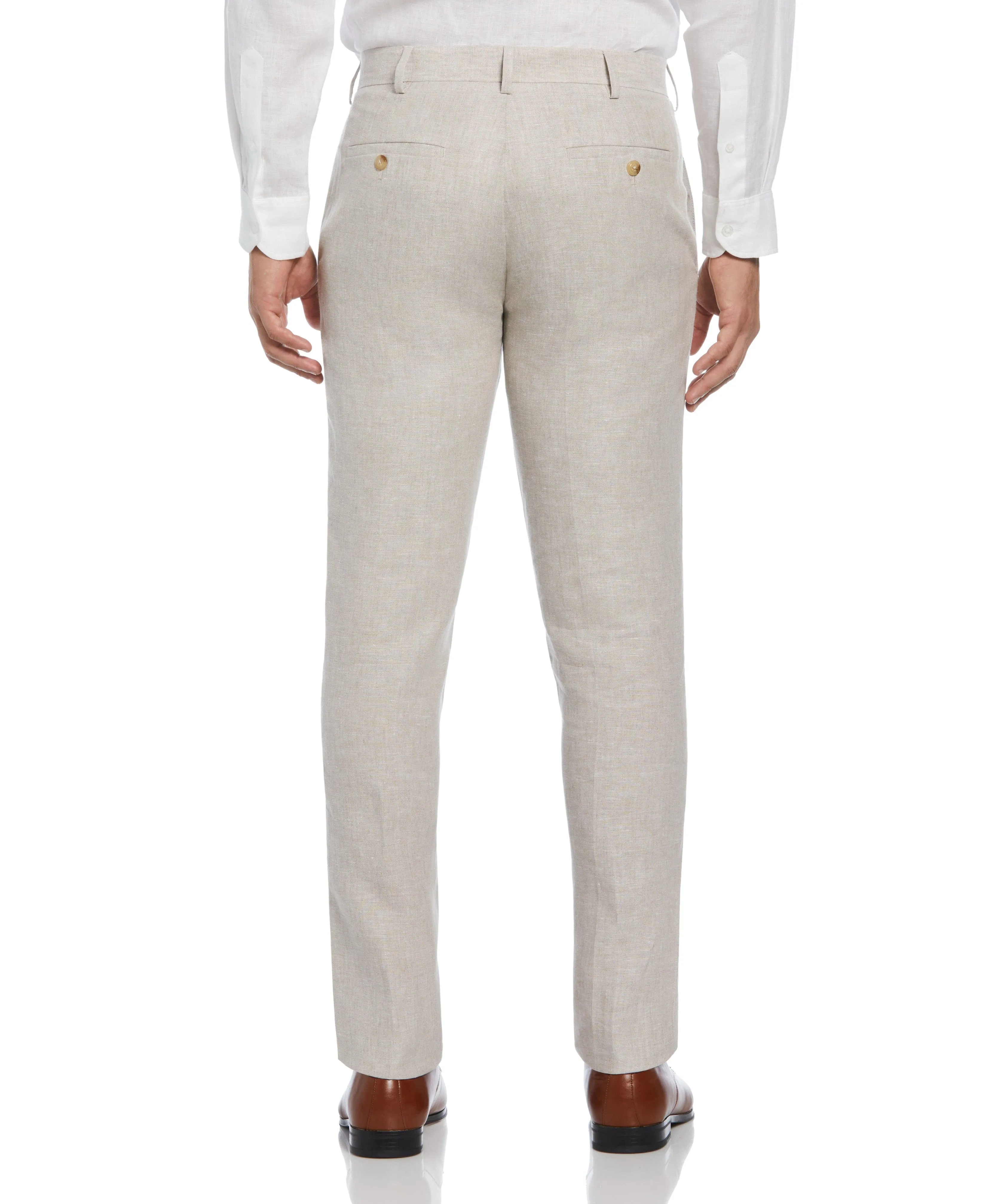 Big & Tall Delave Linen Flat Front Pant