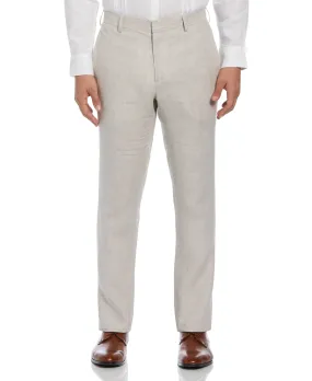 Big & Tall Delave Linen Flat Front Pant