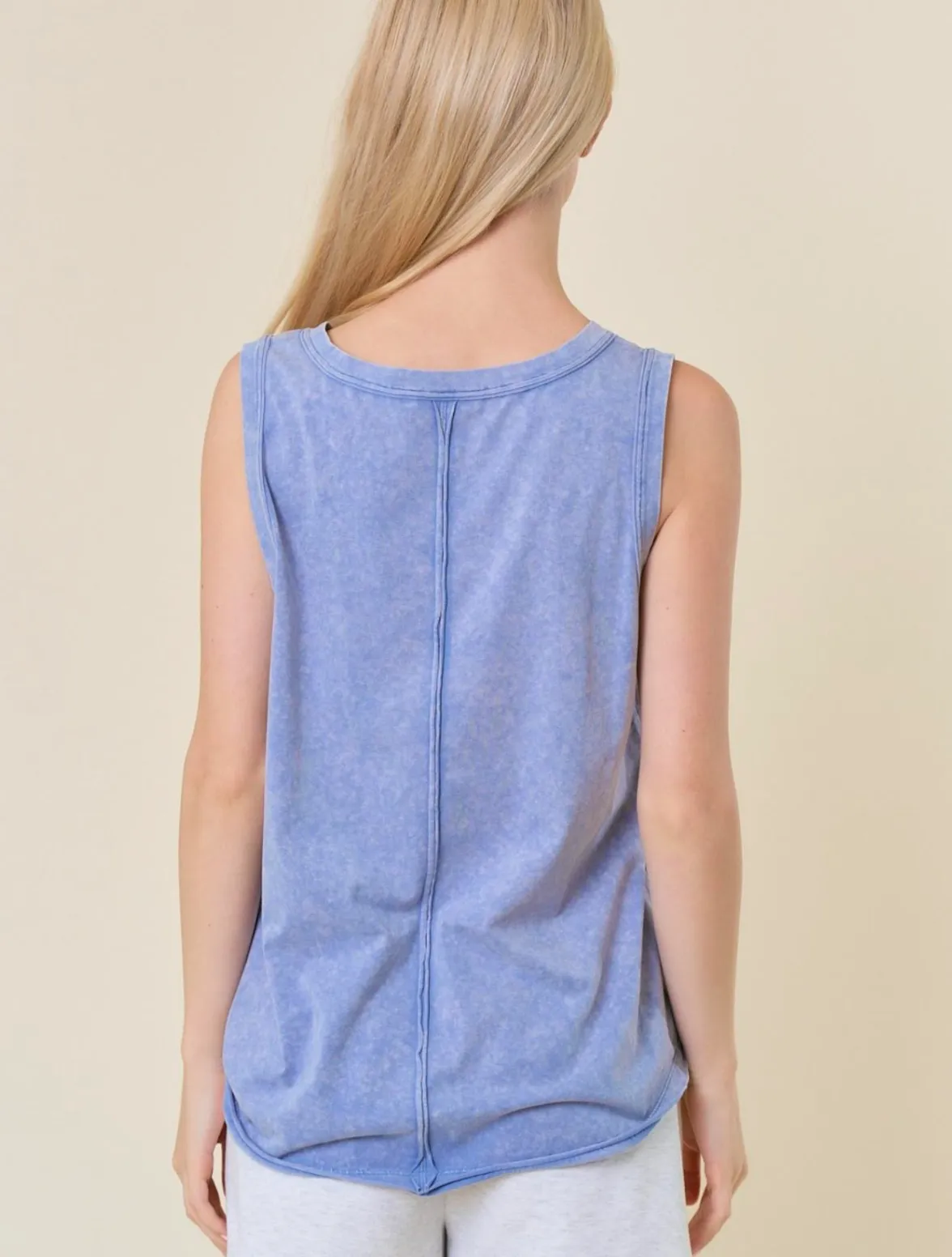 Blue Mineral Wash Pocket Tank