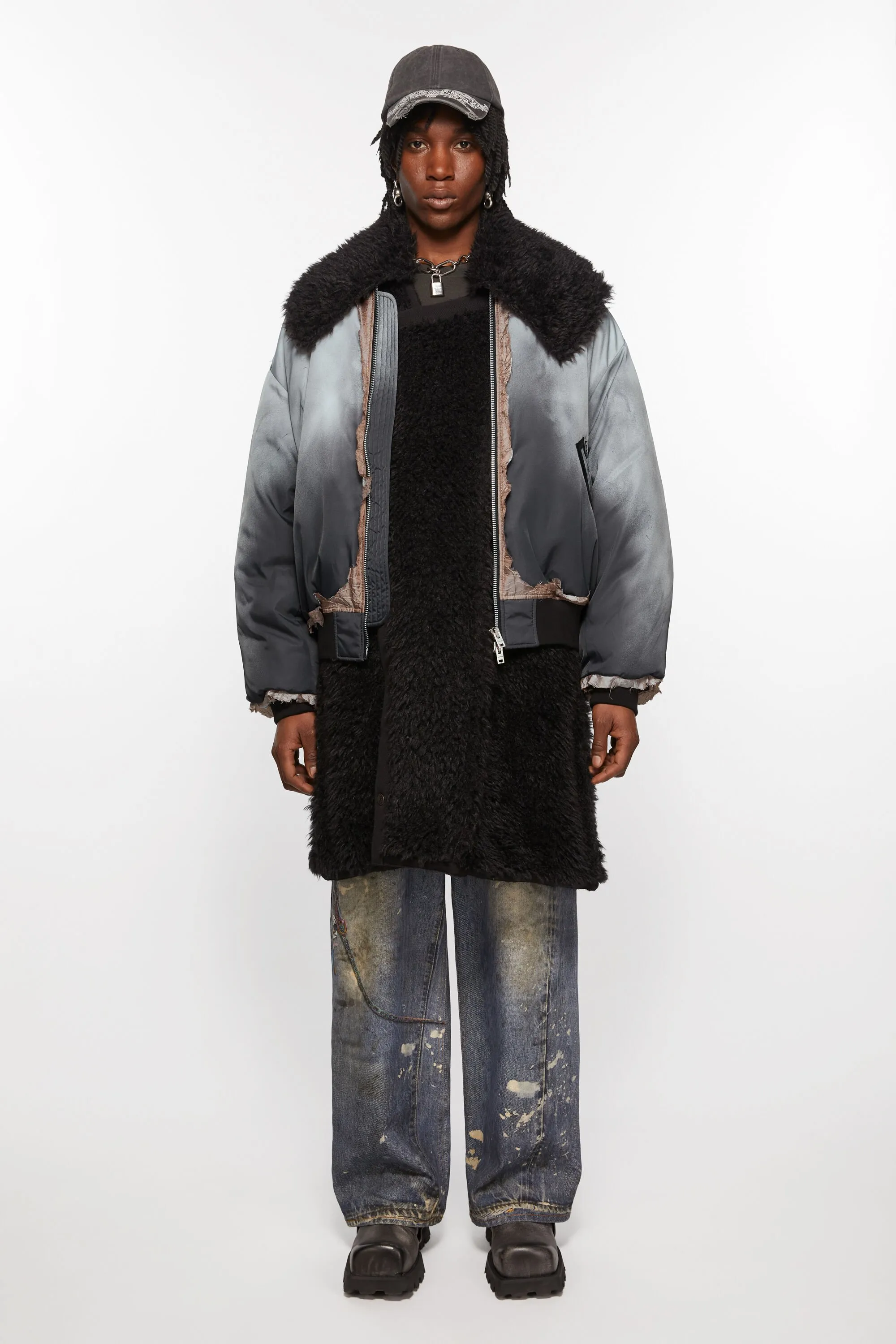 Bomber layered coat