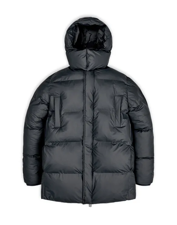 Boxy Puffer Parka Slate Winter Jacket | Rains | Watch Wear