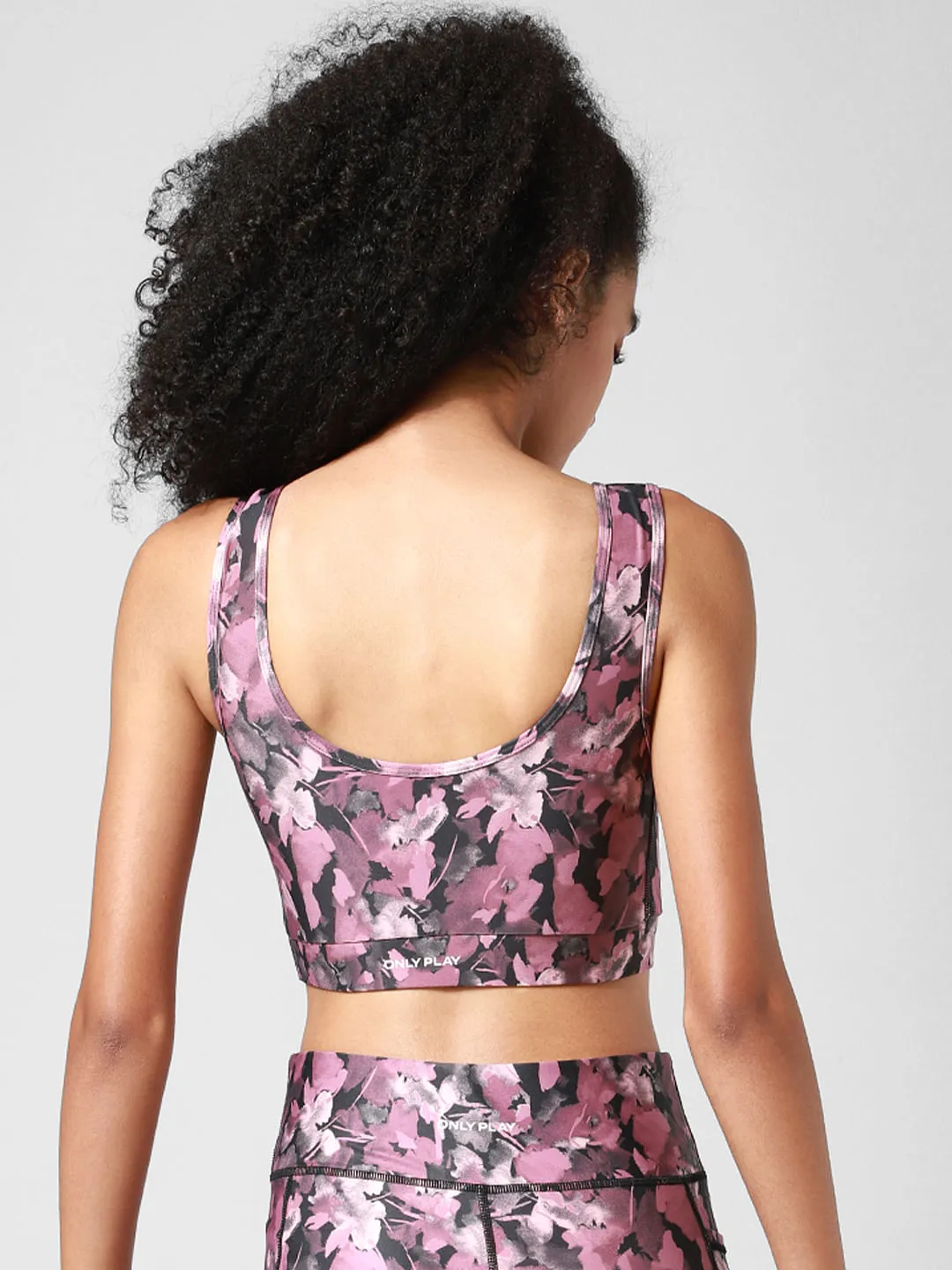 Buy Black Floral Co-ord Sports Bra For Women Online