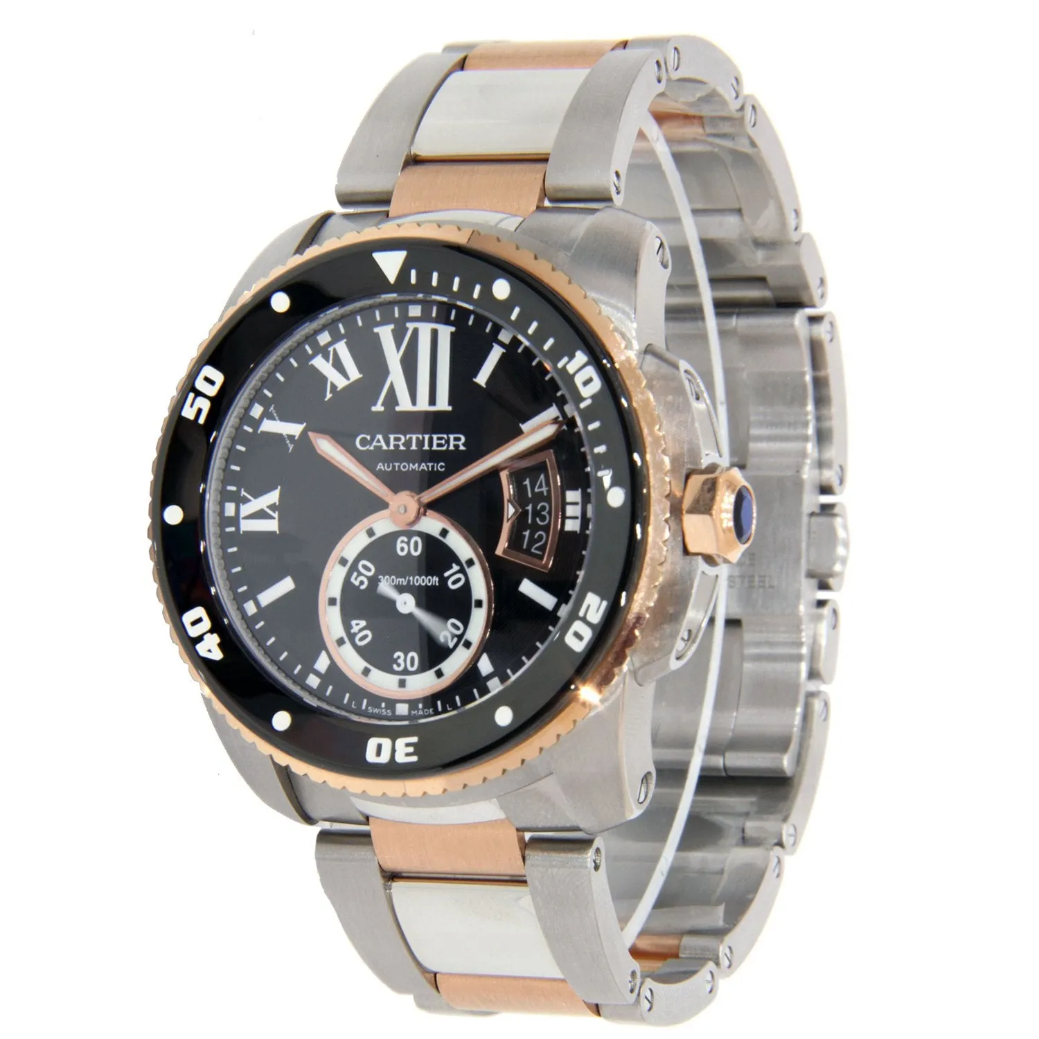 Cartier Calibre Two Tone Stainless Steel & Rose Gold 42mm