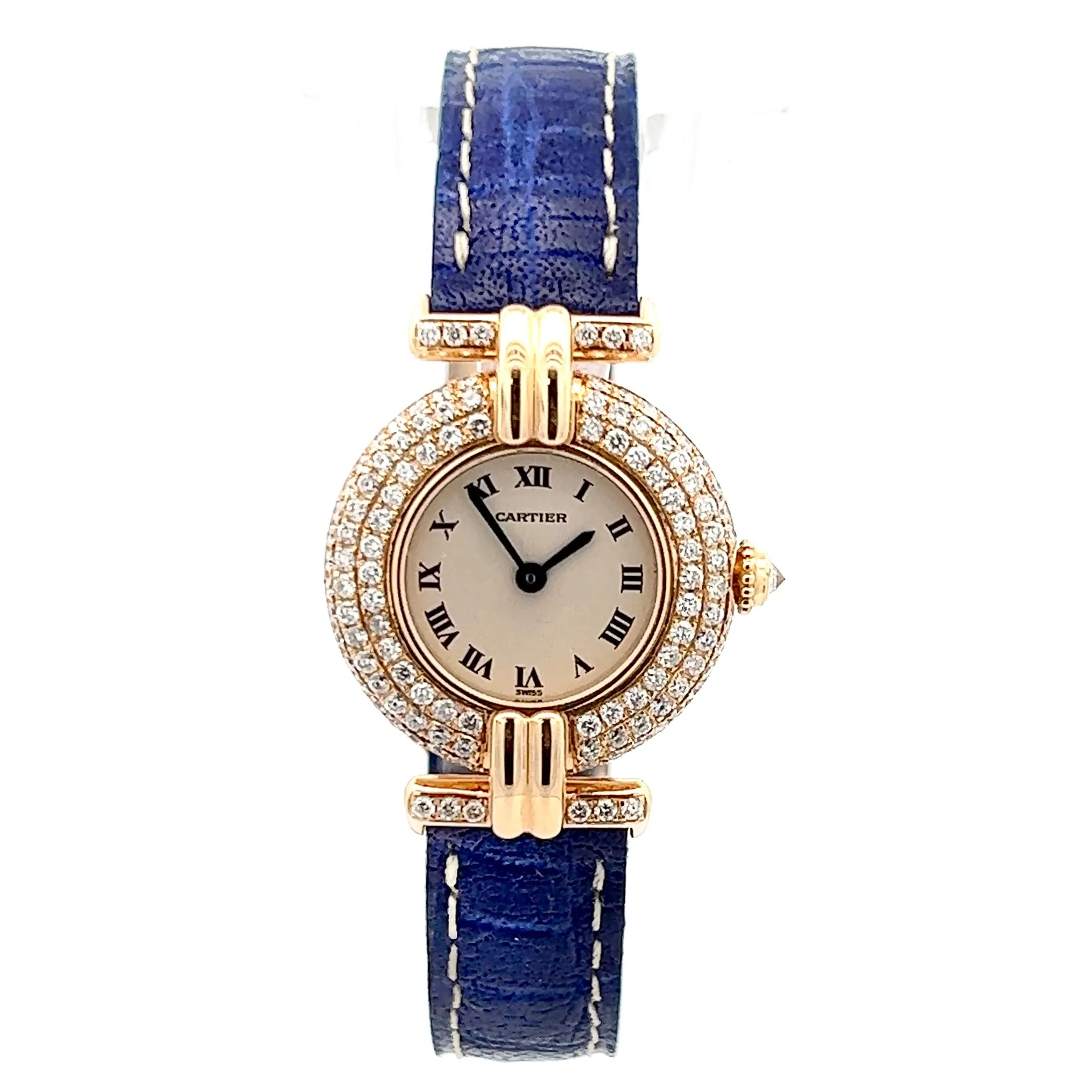 CARTIER COLISE Quartz 24mm 18K Yellow Gold 1.67TCW Diamond Watch