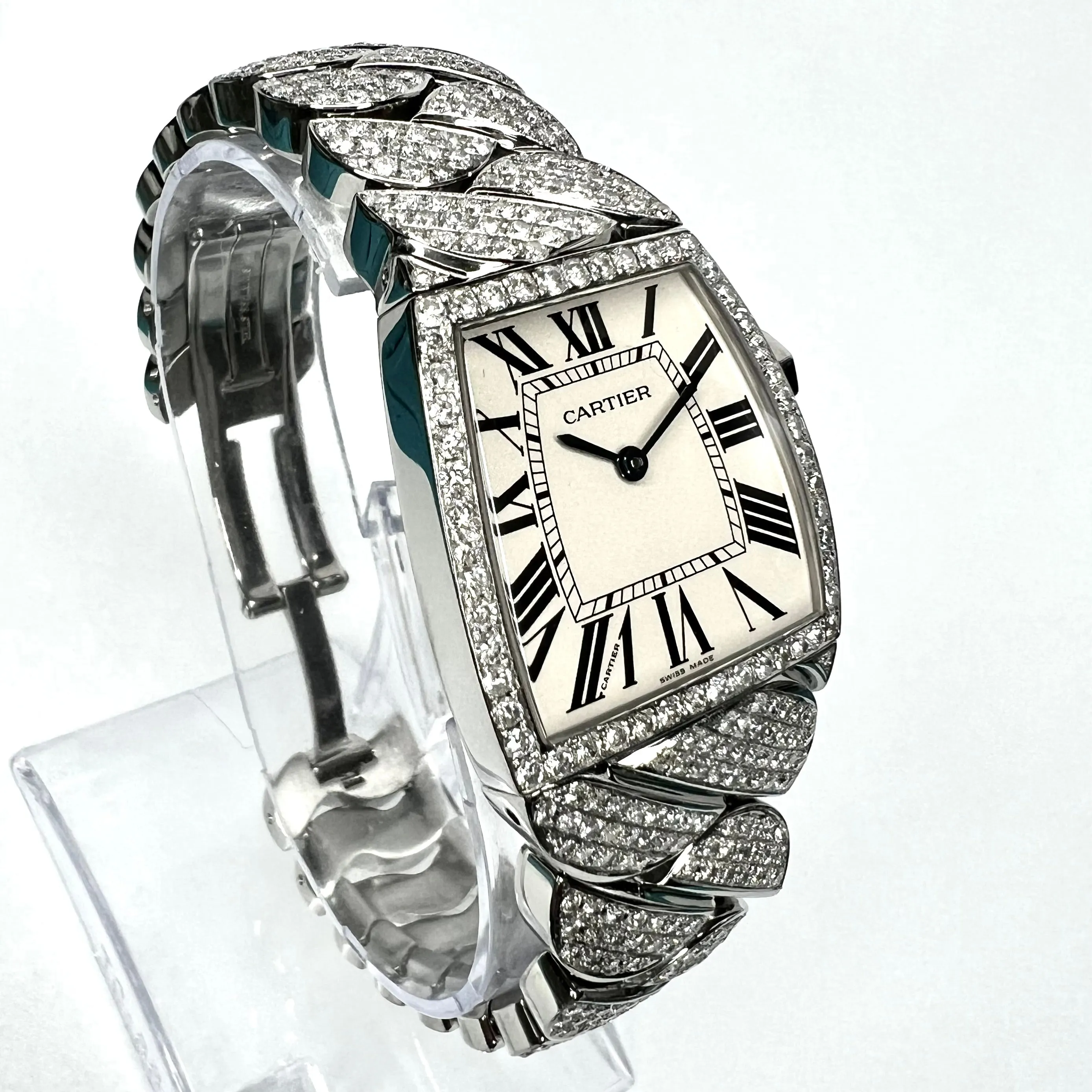 CARTIER LA DONA 2835 Quartz 28mm Steel 6.08TCW Diamond Watch