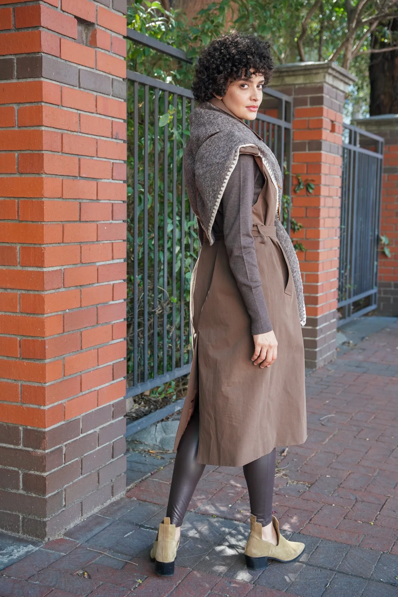 Choc Sleeveless Coat