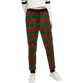 Christmas Conspiracy Stripe Women's All Over Print Jogger Sweatpants