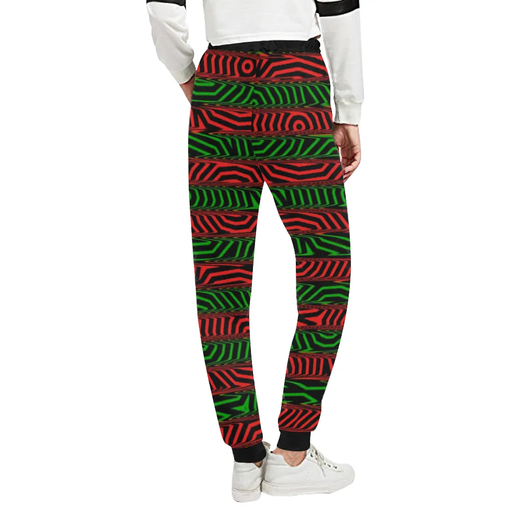 Christmas Conspiracy Stripe Women's All Over Print Jogger Sweatpants