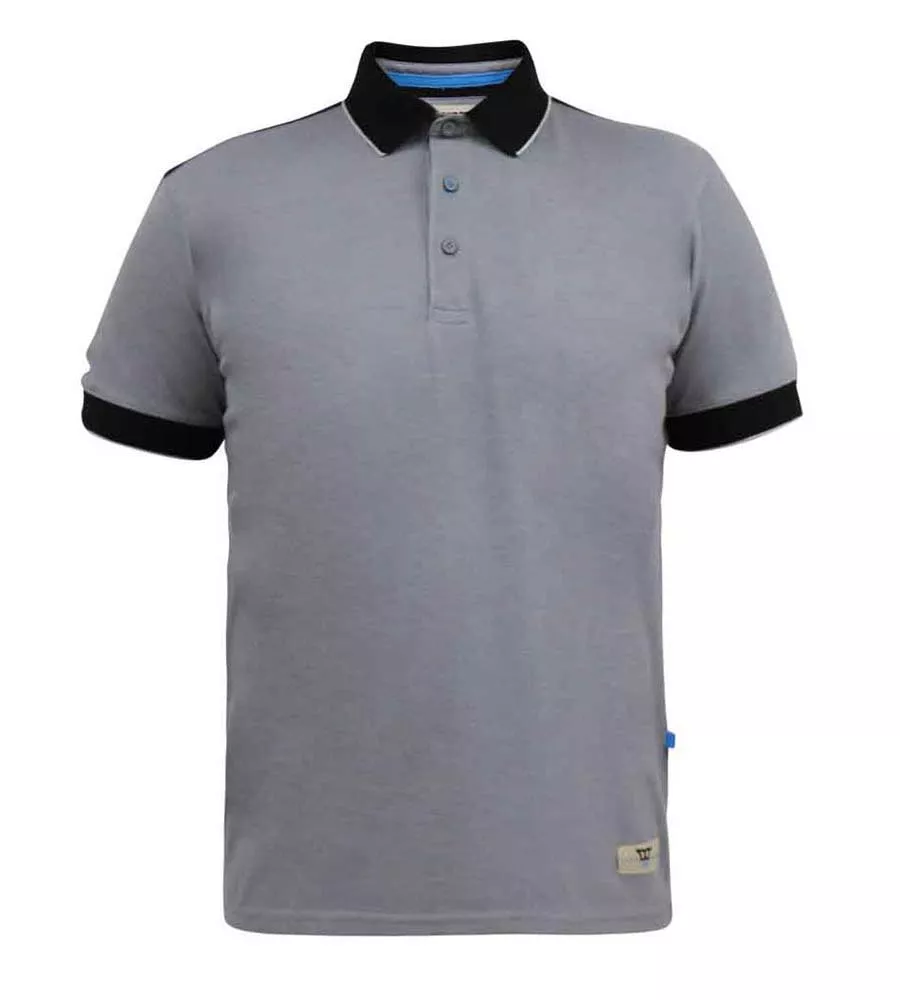 D555 Big Mens Pique Polo Shirt With Ribbed Collar and Cuffs (PRINSTEAD)