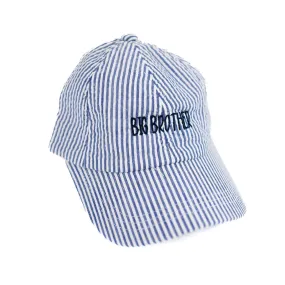 Denim Embroidered Seersucker Ball Cap - Big Brother