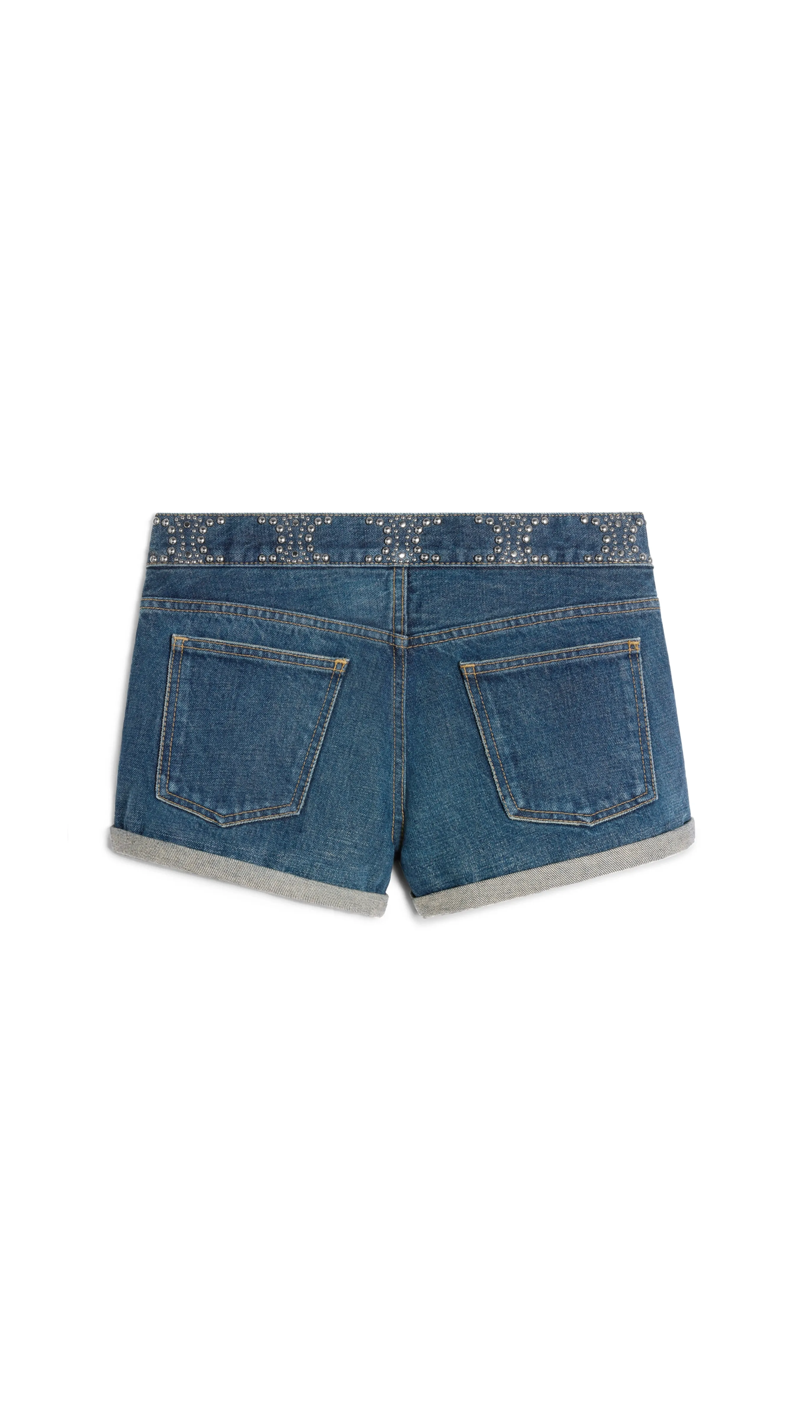 Denim Mini Shorts - Clean Dark Union Wash