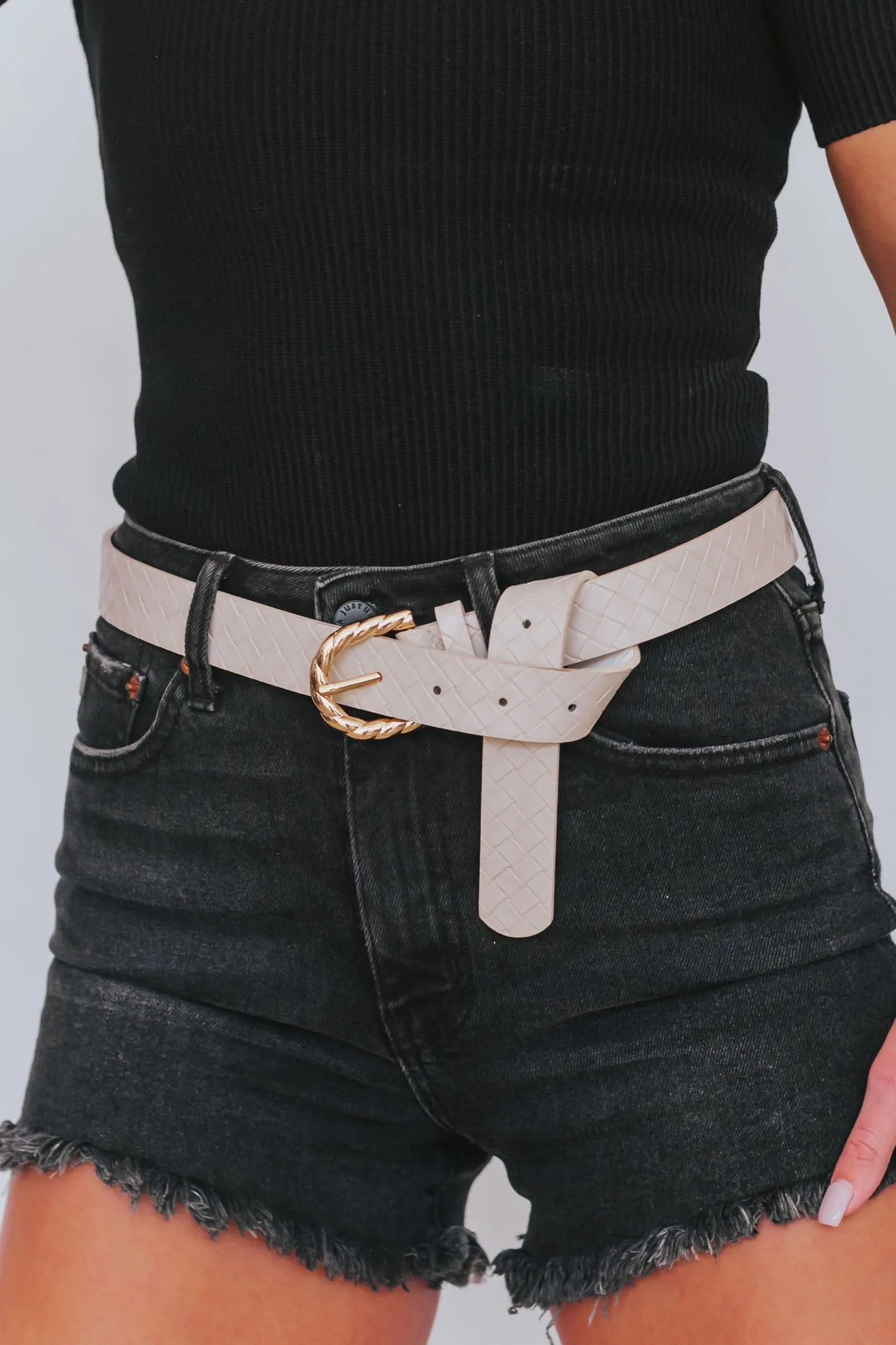 Destinations Ivory Braided Belt