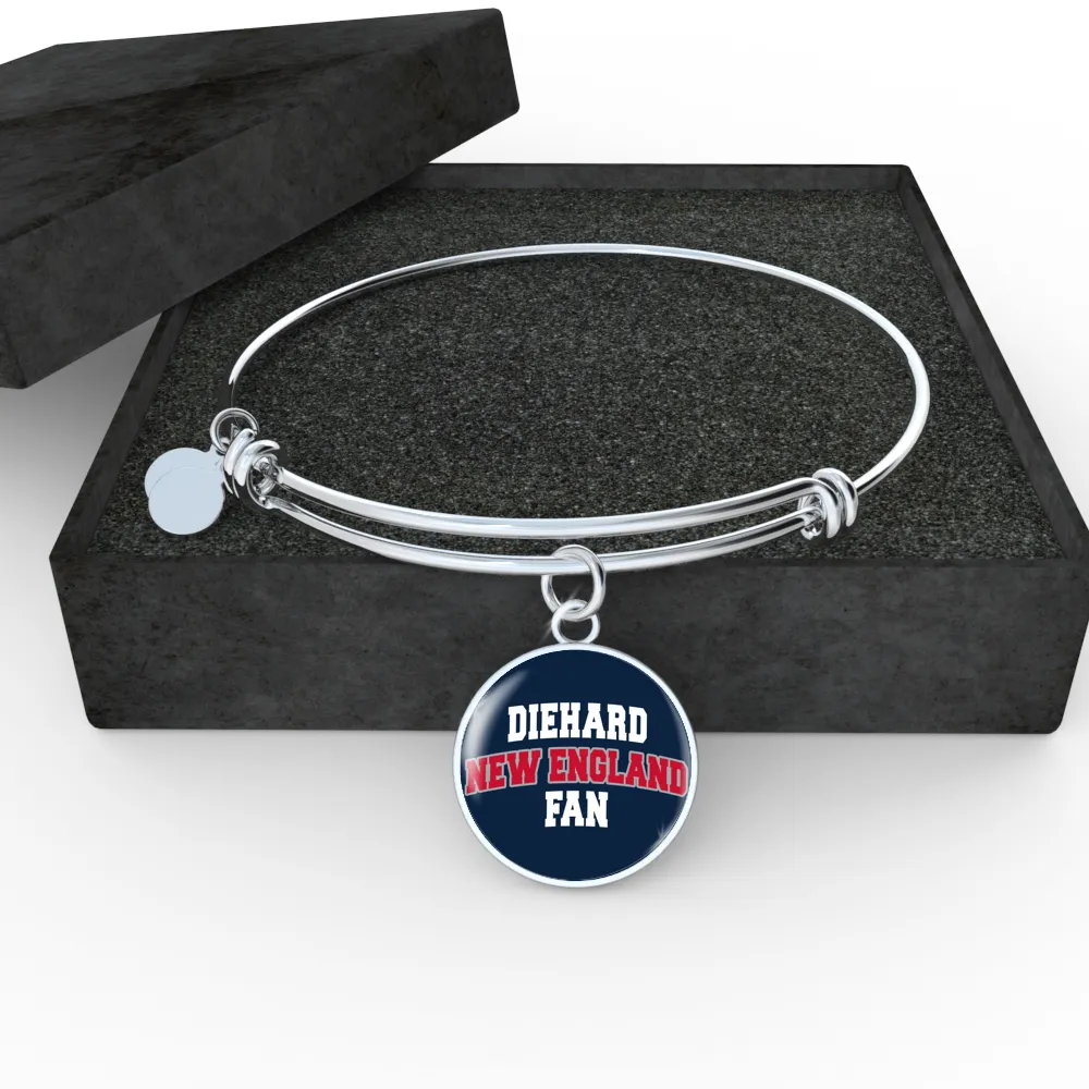 Diehard New England Fan Sports Bangle Bracelet