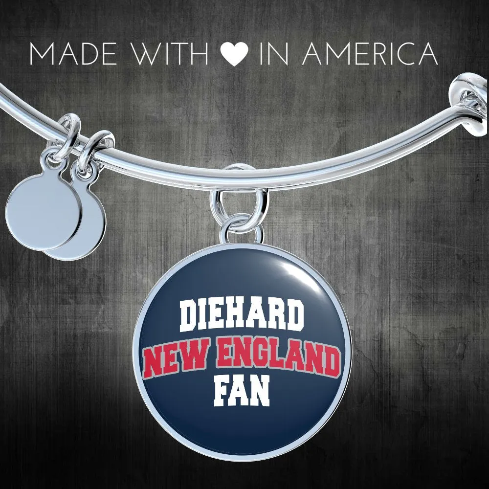 Diehard New England Fan Sports Bangle Bracelet