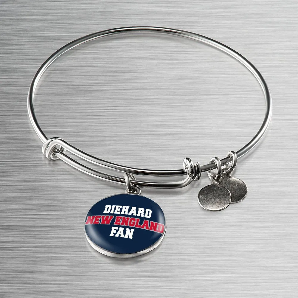 Diehard New England Fan Sports Bangle Bracelet