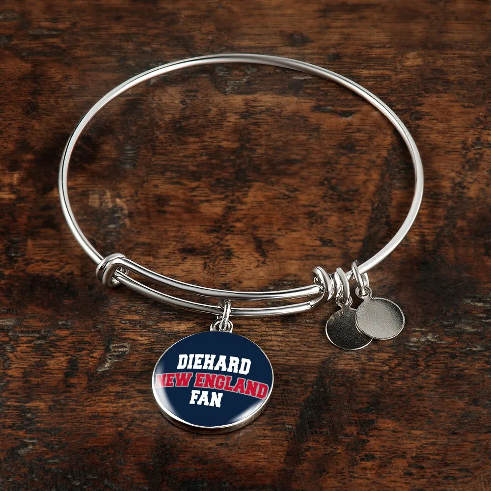 Diehard New England Fan Sports Bangle Bracelet