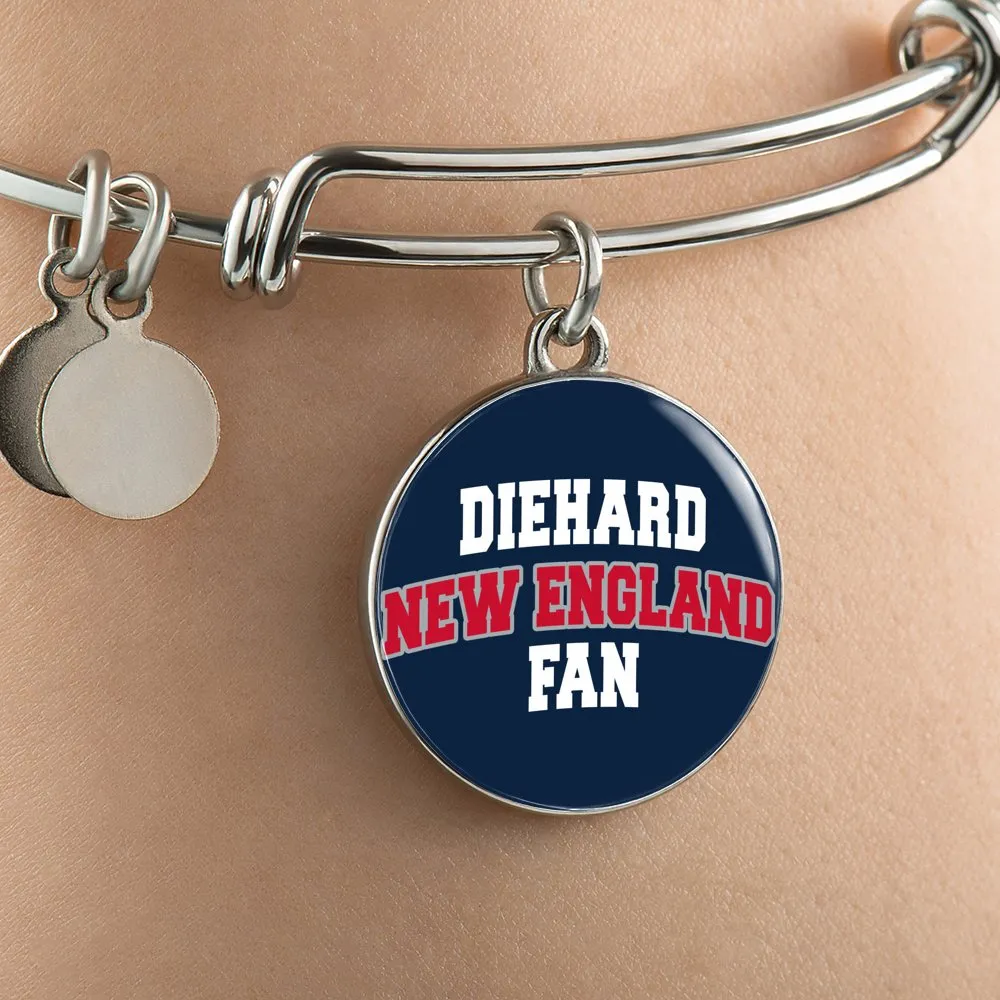 Diehard New England Fan Sports Bangle Bracelet