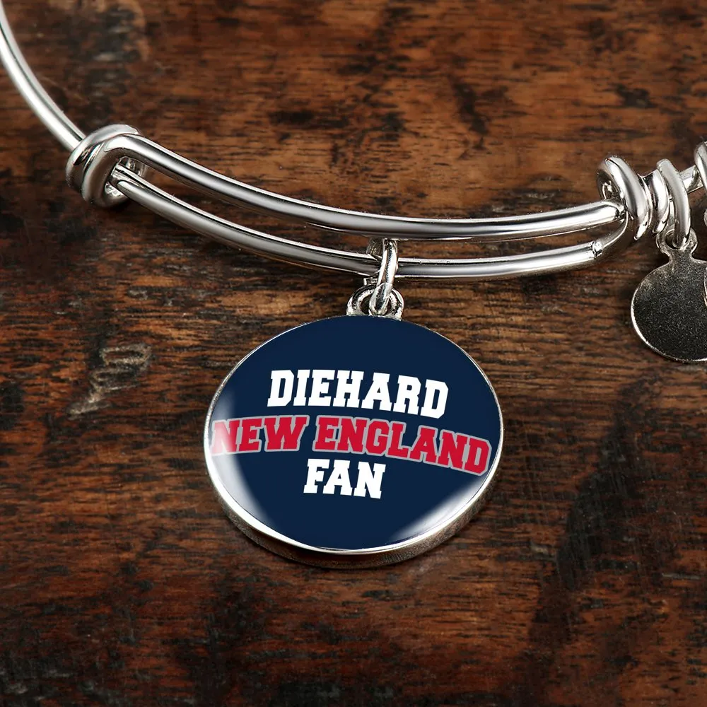 Diehard New England Fan Sports Bangle Bracelet