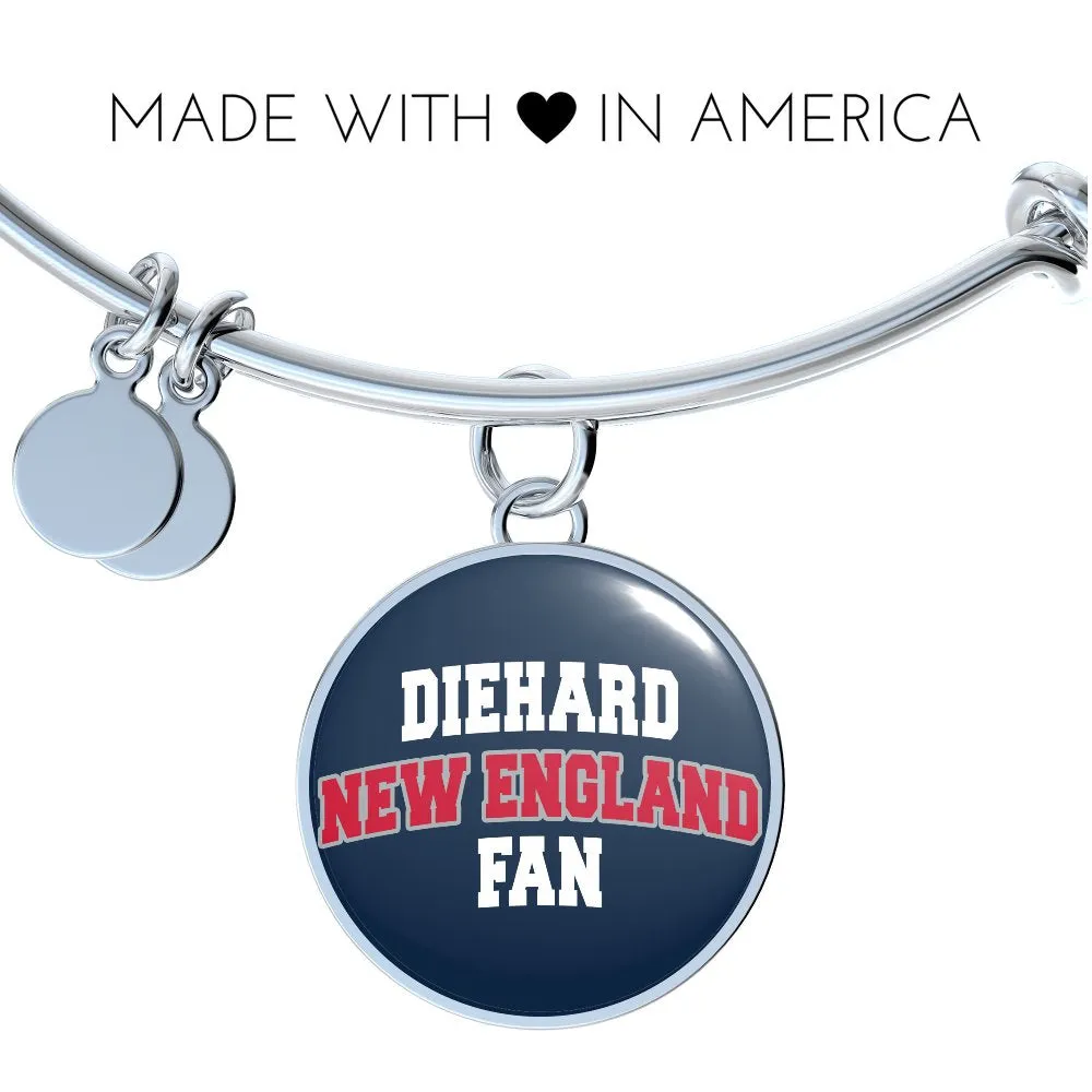 Diehard New England Fan Sports Bangle Bracelet