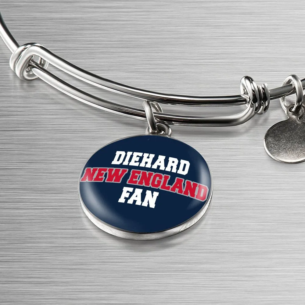 Diehard New England Fan Sports Bangle Bracelet