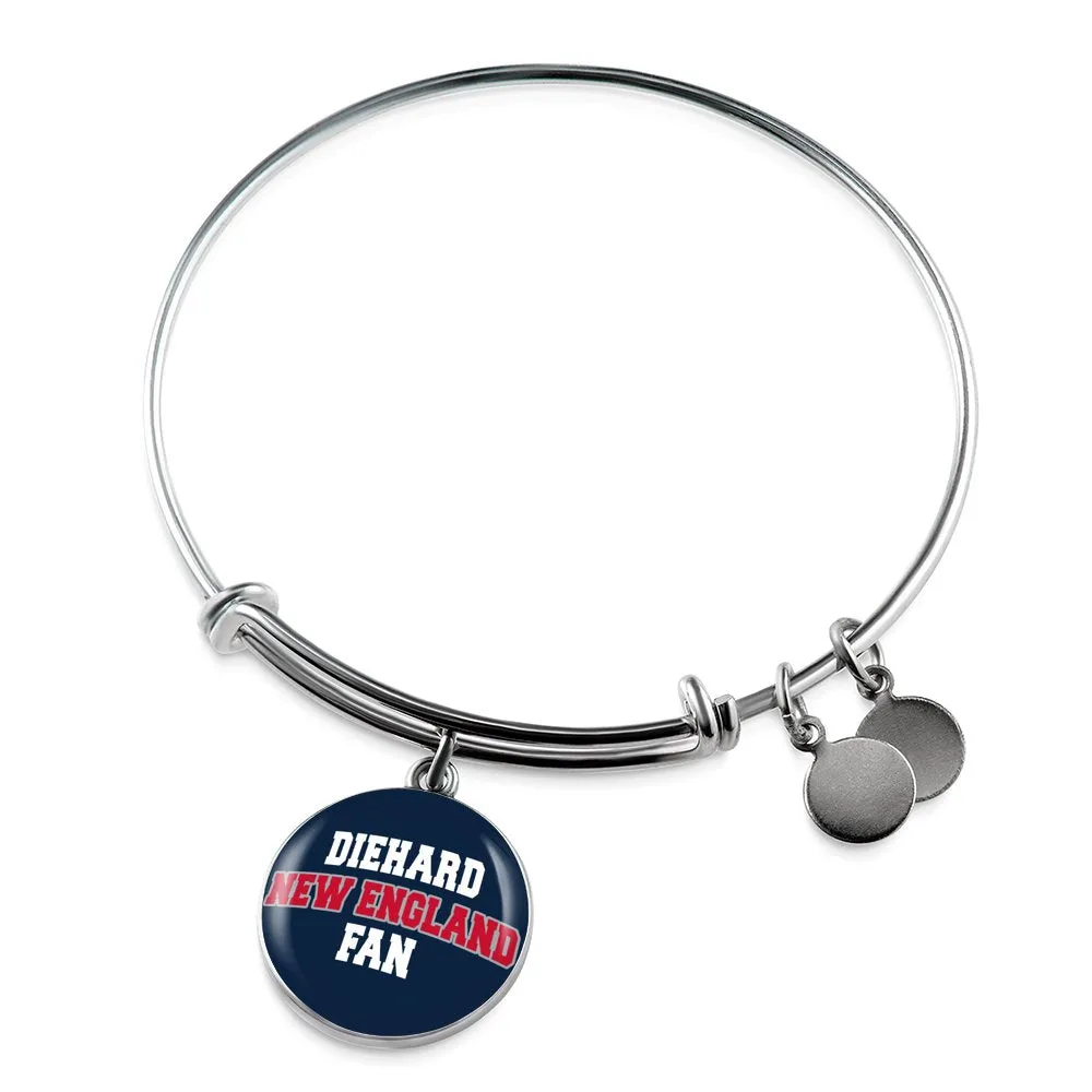 Diehard New England Fan Sports Bangle Bracelet