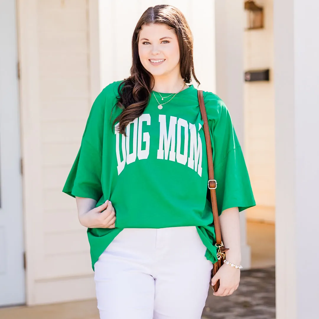 Dog Mom Boyfriend Tee, Evergreen