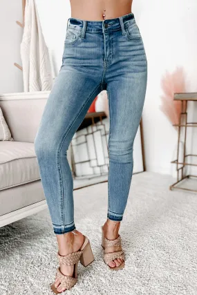 Dream A Little Deeper Mid-Rise Skinny Jeans (Light Denim)