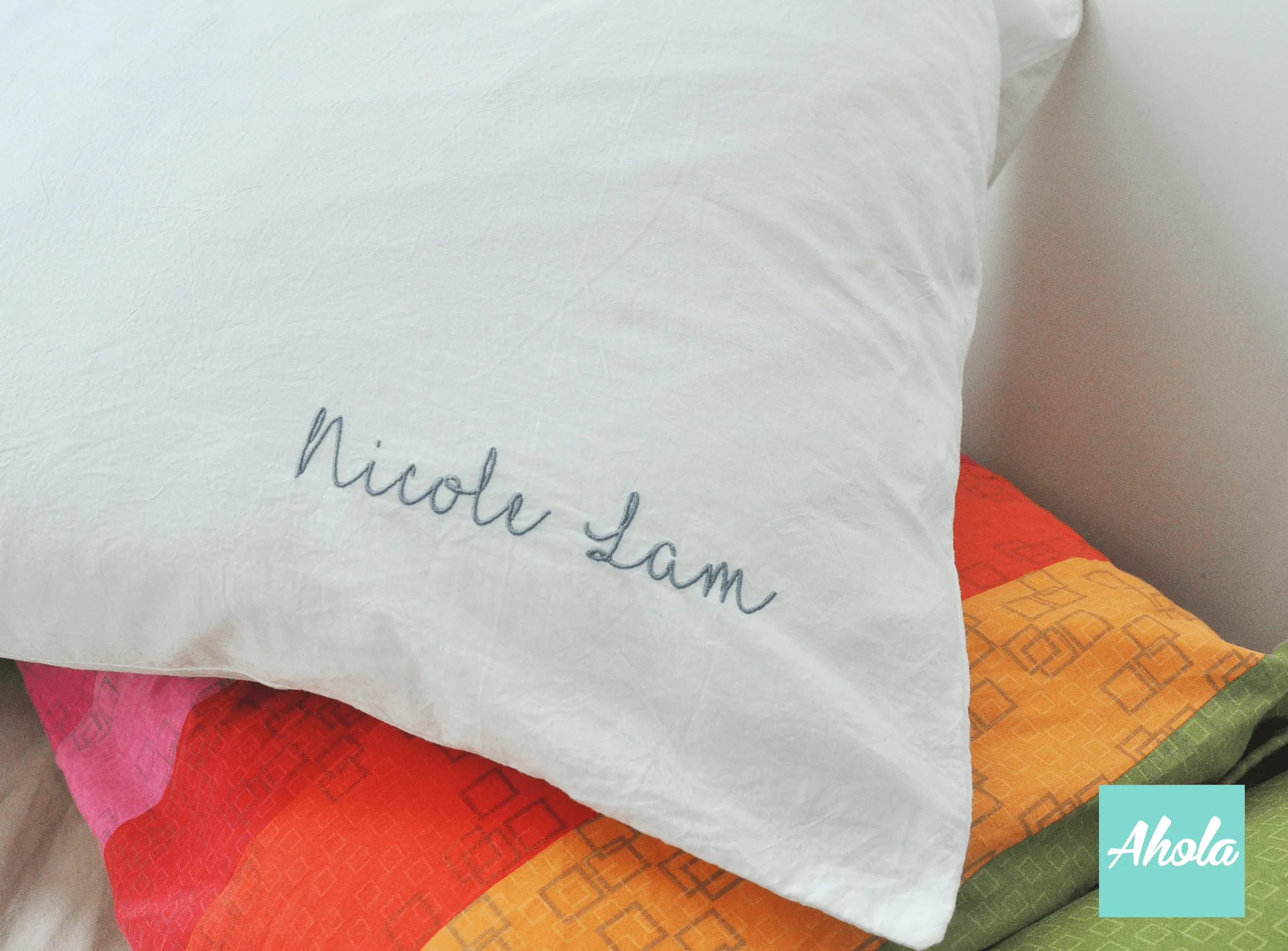 【Embroidery name】Wash Cotton Pillow Case 繡名枕袋