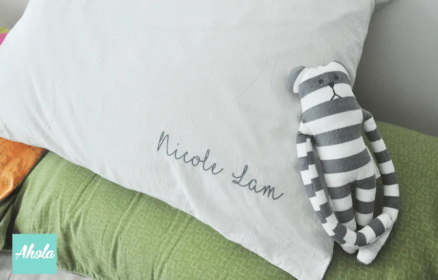 【Embroidery name】Wash Cotton Pillow Case 繡名枕袋