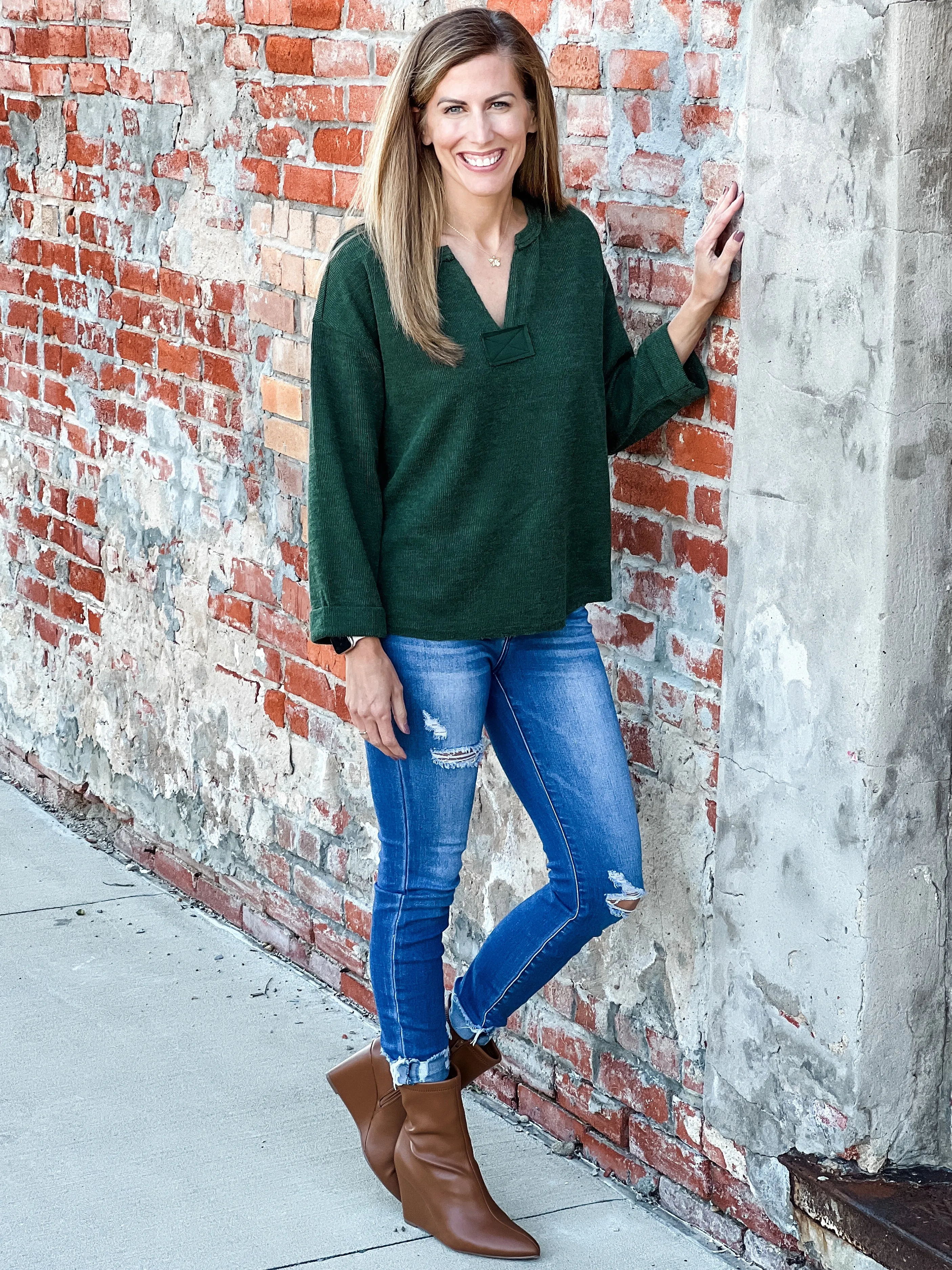 Front Row Sweater |Olive