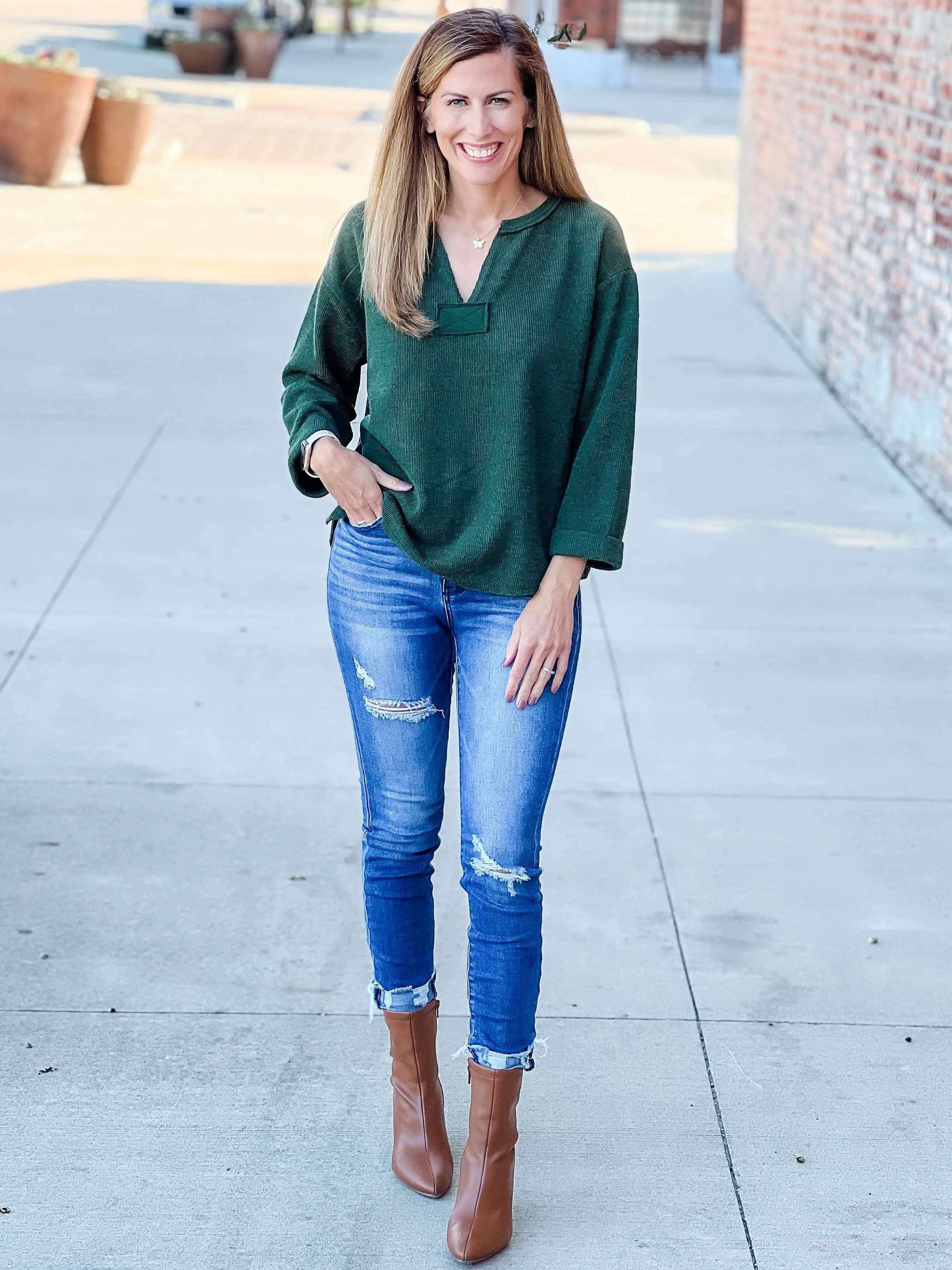 Front Row Sweater |Olive