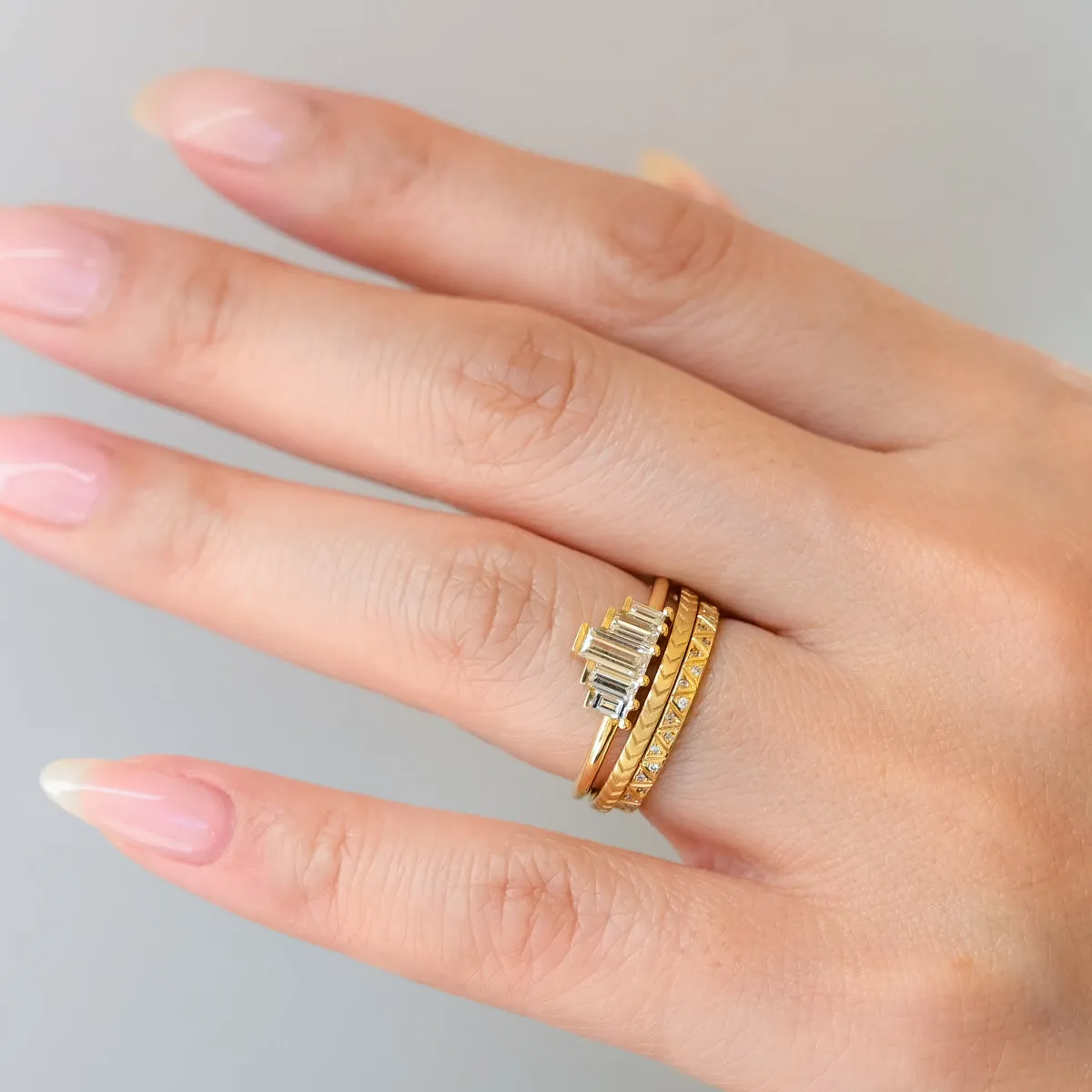 Geometric Pattern Eternity Band