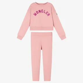 Girls Pink Cotton Leggings Set