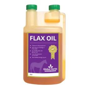 Global Herbs Flax Oil 1lt | Ingatestone Saddlery