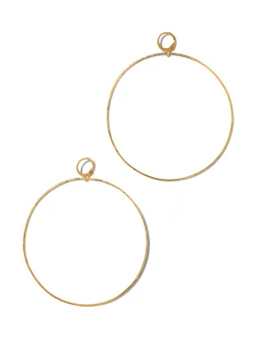 Gold Halo Textured Hoop Earrings