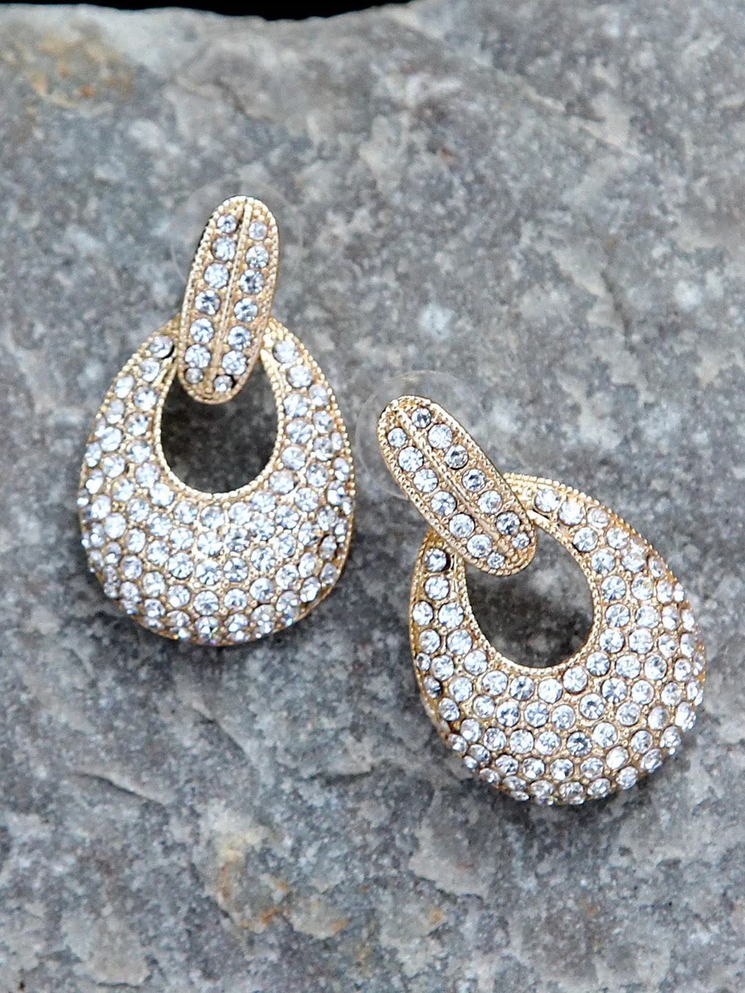 Gold Textured Earrings